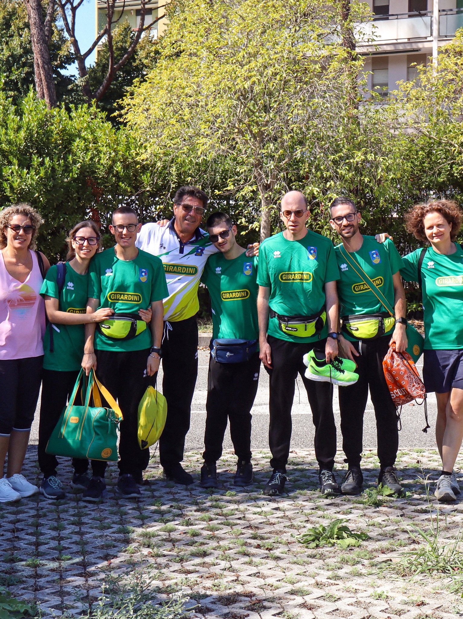 La squadra A.S.D. Girardini San Fortunato di Bassano in divisa verde Girardini ai Campionati Nazionali di Roma 2026